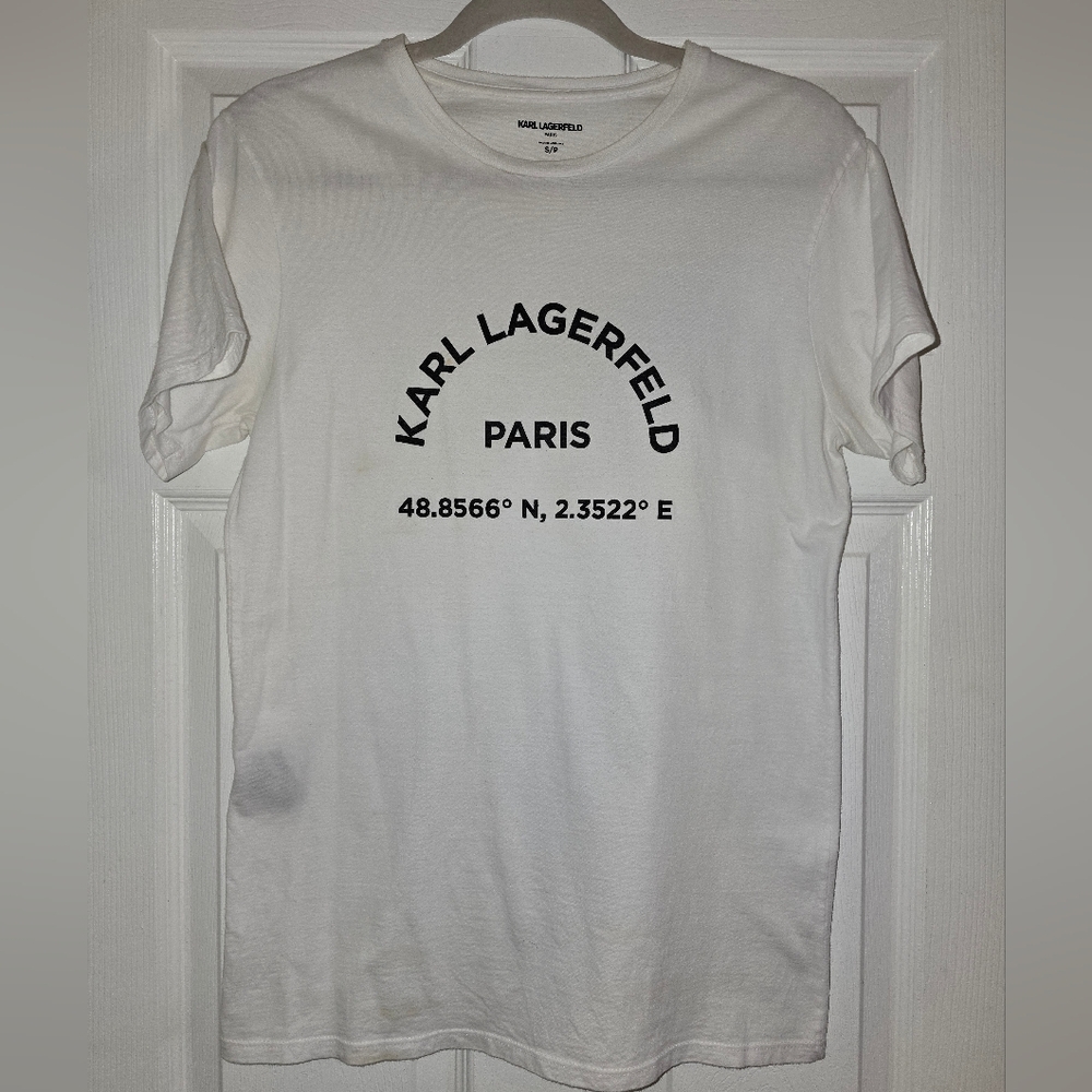 Karl Lagerfeld White Graphic Tee